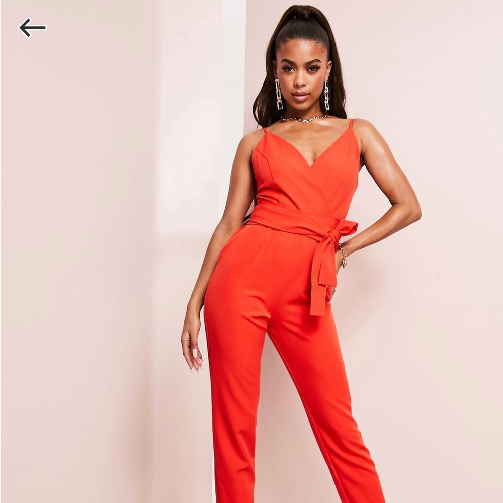 ASOS DESIGN wrap front jumpsuit